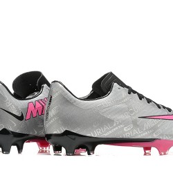 Nike Mercurial Vapor XV FG Low-top Grey Black Pink Men Soccer Cleats 