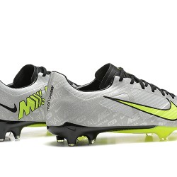 Nike Mercurial Vapor XV FG Low-top Grey Black Yellow Men Soccer Cleats 