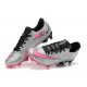 Nike Mercurial Vapor XV FG Silver Pink Black For Men Low-top Soccer Cleats 