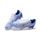 Nike Mercurial Vapor XV FG White Gold Blue For Men Low-top Soccer Cleats 