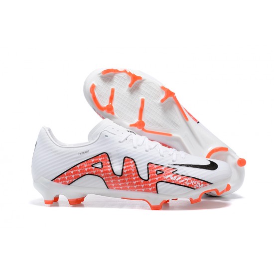 Nike Mercurial Vapor XV FG White Orange For Men Low-top Soccer Cleats 