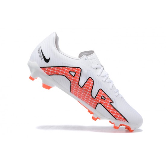 Nike Mercurial Vapor XV FG White Orange For Men Low-top Soccer Cleats 