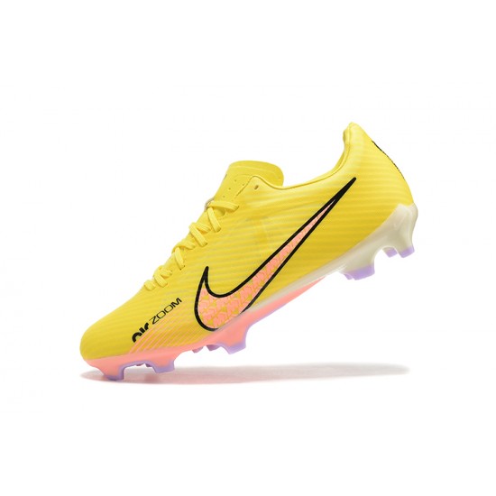 Our Top Picks Nike Mercurial Vapor XV FG Yellow Pink Black For Men Low-top Soccer Cleats For Sale