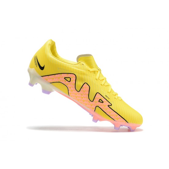 Our Top Picks Nike Mercurial Vapor XV FG Yellow Pink Black For Men Low-top Soccer Cleats For Sale