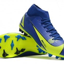 Nike Superfly 8 Academy AG High-top Blue Yellow Women And Men Soccer Cleats 