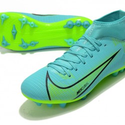 Nike Superfly 8 Academy AG High-top Turqoise Women And Men Soccer Cleats 