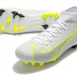 Nike Superfly 8 Academy AG High-top White Yellow Women And Men Soccer Cleats 