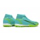 Nike Superfly 8 Academy TF High-top Turqoise Green Men Soccer Cleats 