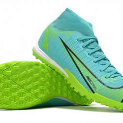 Nike Superfly 8 Academy TF High-top Turqoise Green Men Soccer Cleats 