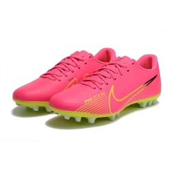 Nike Vapor 15 Academy AG Low-top Pink Chartreuse Women And Men Soccer Cleats 