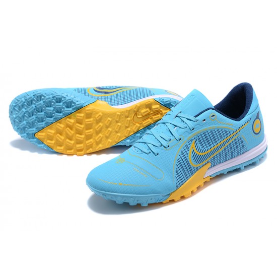 Nike Vapor XIV Academy TF Low-top Blue Yellow Men Soccer Cleats 