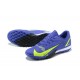 Nike Vapor XIV Academy TF Low-top Gark Blue Yellow Men Soccer Cleats 