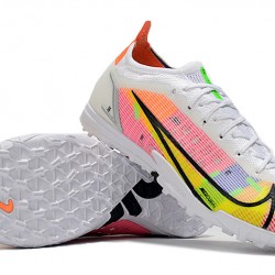 Nike Vapor XIV Elite TF Low-top Yellow Pink White Men Soccer Cleats 