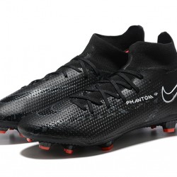 Nike Phantom GT Elite Dynamic Fit FG High-top Black Red Men Soccer Cleats 