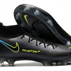 Nike Phantom GT Elite FG High Mens Black Green Blue Soccer Cleats