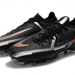 Nike Phantom GT Elite FG Low-top Gold Black Sliver Men Soccer Cleats 