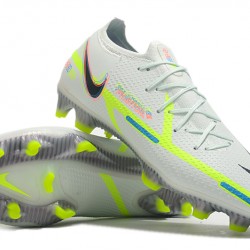 Nike Phantom GT Elite FG Low-top White Green Men Soccer Cleats 