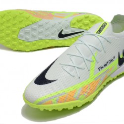 Nike Phantom GT2 Elite TF Low-top Grey Green Men Soccer Cleats 