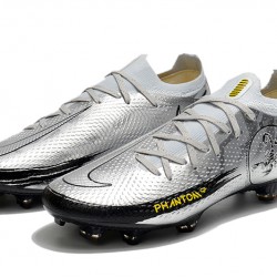 Nike Phantom Scorpion Elite FG Mens Silver Black Soccer Cleats