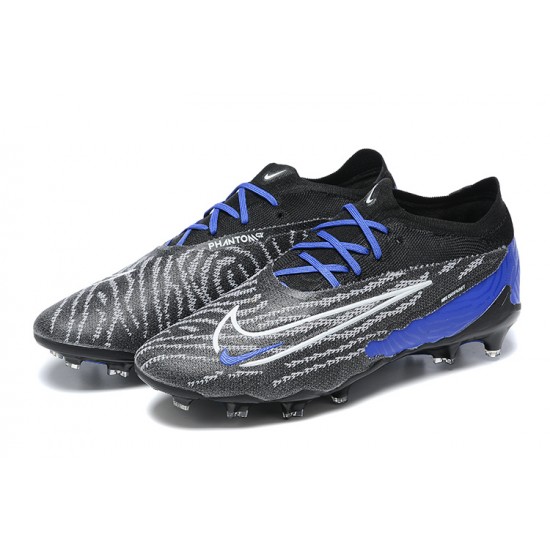 Buy And Seller Nike Phantom GX Elite FG Black Blue Women And Men Soccer Cleats For Sale