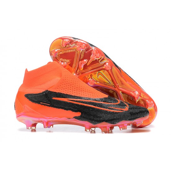 Popular Goods Nike Phantom GX Elite FG Black Orange Women And Men Soccer Cleats Online Shop