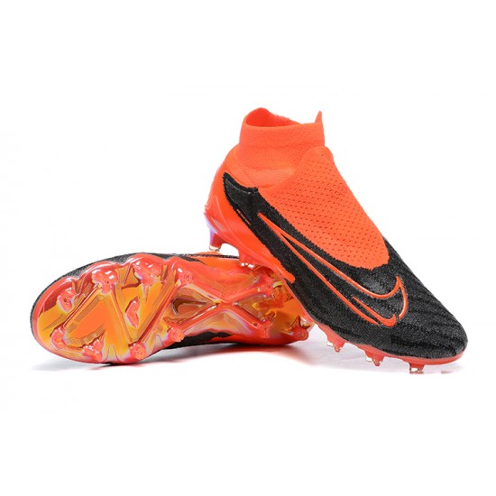 Popular Goods Nike Phantom GX Elite FG Black Orange Women And Men Soccer Cleats Online Shop