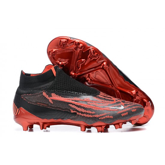 Best Quality Nike Phantom GX Elite FG Black Red Women And Men Soccer Cleats Sale