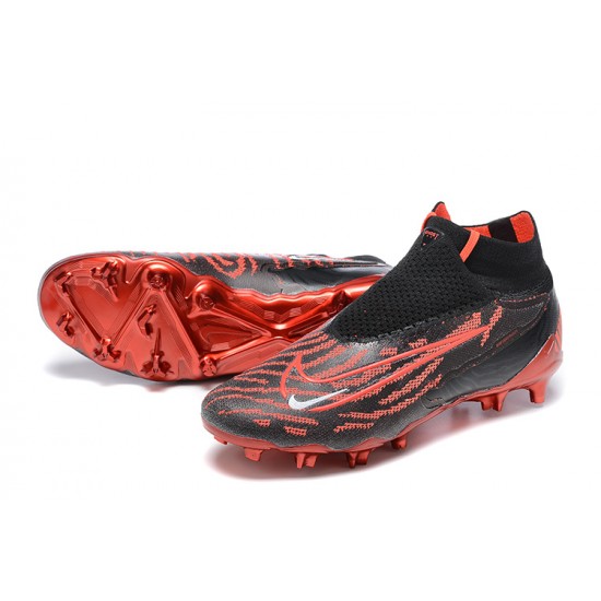 Best Quality Nike Phantom GX Elite FG Black Red Women And Men Soccer Cleats Sale