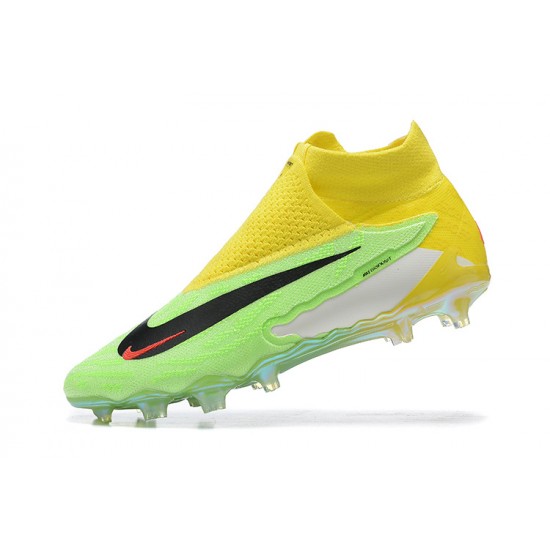 Buy Nike Phantom GX Elite FG Green Yellow Women And Men Soccer Cleats Shop Online