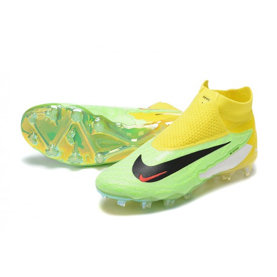 Buy Nike Phantom GX Elite FG Green Yellow Women And Men Soccer Cleats Shop Online