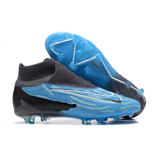 Exceptional Quality Nike Phantom GX Elite FG High-top Blue Black Women And Men Soccer Cleats For Sale