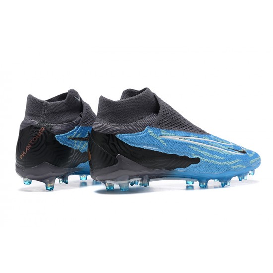 Exceptional Quality Nike Phantom GX Elite FG High-top Blue Black Women And Men Soccer Cleats For Sale