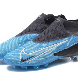 Nike Phantom GX Elite FG High-top Blue Black Women And Men Soccer Cleats 