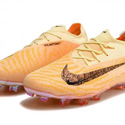 Nike Phantom GX Elite FG Orange Gold Women And Men Low Soccer Shoes