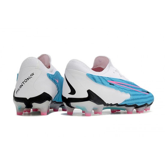 The Best Selling Line Nike Phantom GX Elite FG White Blue Women And Men Soccer Cleats Sale