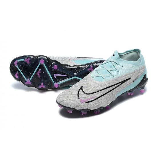 Goods That Sell Well Nike Phantom GX Elite FG White Blue Women And Men Soccer Cleats For Sale