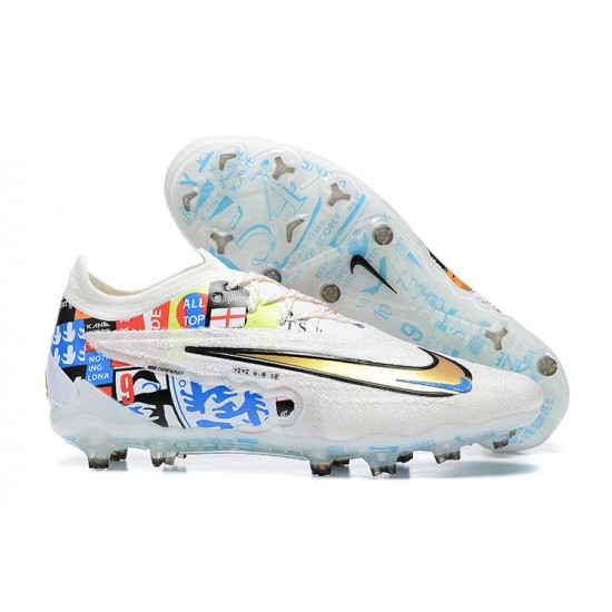 Shop Now Nike Phantom GX Elite FG White Women And Men Soccer Cleats Shop