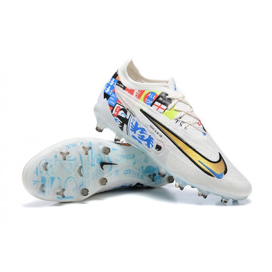 Shop Now Nike Phantom GX Elite FG White Women And Men Soccer Cleats Shop