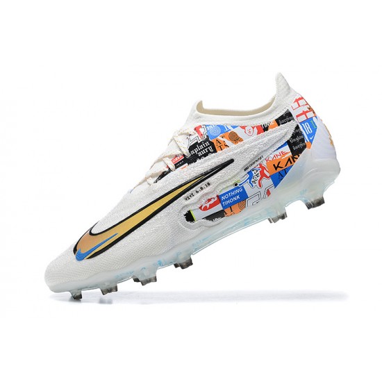 Shop Now Nike Phantom GX Elite FG White Women And Men Soccer Cleats Shop