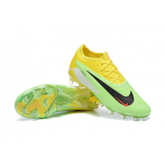 Top Quality Nike Phantom GX Elite FG Yellow Green Women And Men Soccer Cleats On Sale