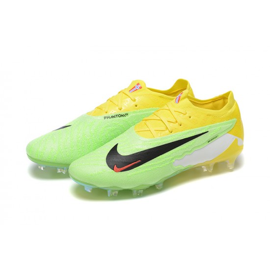 Top Quality Nike Phantom GX Elite FG Yellow Green Women And Men Soccer Cleats On Sale