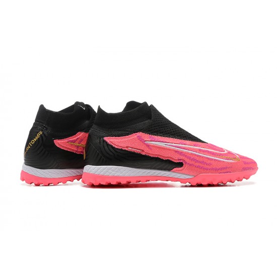 Discover Nike Phantom GX Elite TF High-top Black Pink Women And Men Soccer Cleats Shop