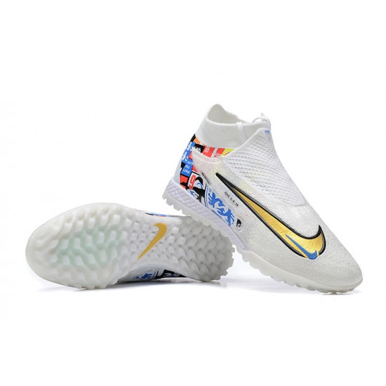 Nike Phantom GX Elite TF High-top White Women And Men Soccer Cleats 