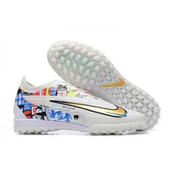 The Best Seller Nike Phantom GX Elite TF Low-top White Women And Men Soccer Cleats For Sale