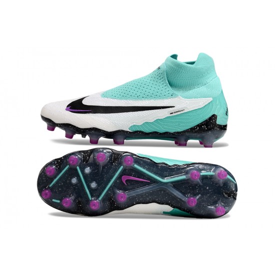 Buy And Seller Nike Phantom GX Elite AG High top Teal Black Women and Men Soccer Cleats Online