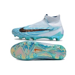 Nike Phantom GX Elite FG High top Blue Women and Men Soccer Cleats