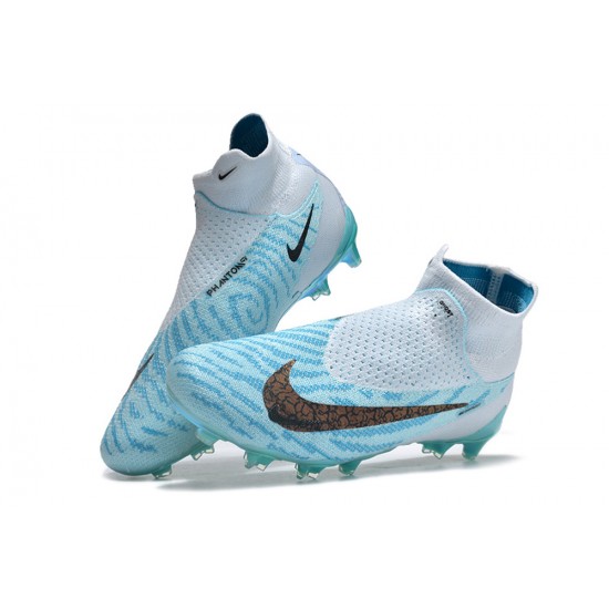 Exceptional Quality Nike Phantom GX Elite FG High top Blue Women and Men Soccer Cleats Shop