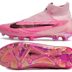 Nike Phantom GX Elite FG High top Pink Women and Men Soccer Cleats