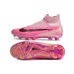 Nike Phantom GX Elite FG High top Pink Women and Men Soccer Cleats