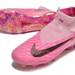 Nike Phantom GX Elite FG High top Pink Women and Men Soccer Cleats